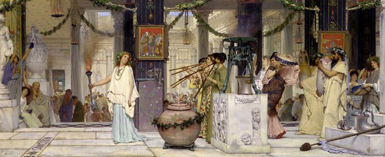 Alma-Tadema, Sir Lawrence The Vintage Festival (mk23) Spain oil painting art